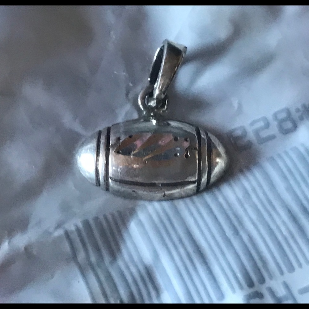 Sterling Silver Football Charm